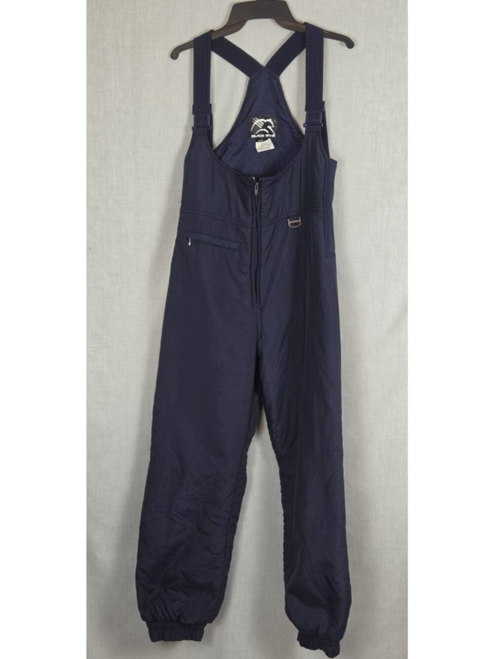 Black Bear Insulated Ski Snow Bib Overalls One-Piece Unisex Sz M Navy Skiing